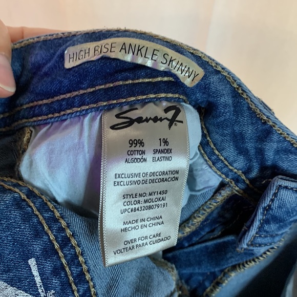 Seven7 Sz 10 High Rise Ankle Skinny Jeans - Picture 8 of 11